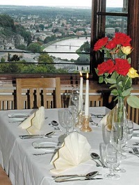 Restaurant zur Festung Hohensalzburg mit grandiosem Blick auf die Stadt Salzburg